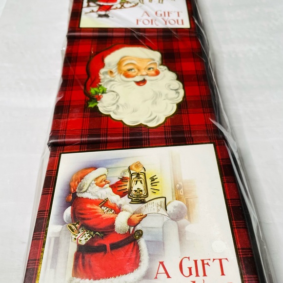Punch Studio 3 Decorative Keepsake Gift Card Boxes Christmas Box 23705 Santa - Picture 1 of 5